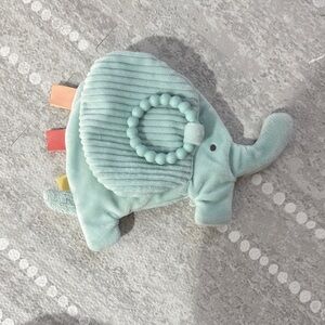 Plush Elephant Baby Crinkle Toy with Teething Ring